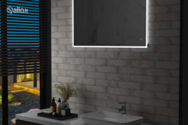 vidaXL Sieninis vonios kambario veidrodis su LED ir jutikliu, 100x60cm