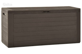 vidaXL Sodo daiktadėžė, rudos spalvos, 116x44x55cm