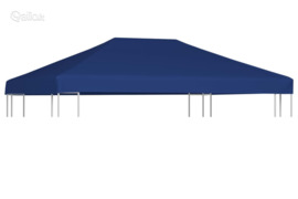 vidaXL Viršutinis pavėsinės uždangalas, mėlynas, 310 g/m², 4x3m