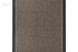 vidaXL Lauko kilimėlis, tamsiai rudas, 120x170cm, plokščio pynimo