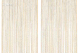 vidaXL Virvelinės užuolaidos, 2vnt., 100x250cm, kreminės spalvos