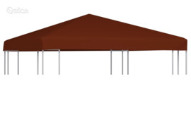 vidaXL Viršutinis pavėsinės uždangalas, terakota, 3x3m, 310 g/m²