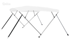 vidaXL Bimini viršaus stogelis, baltas, 243x180x137 cm, 4 lankų rėmas, Kita