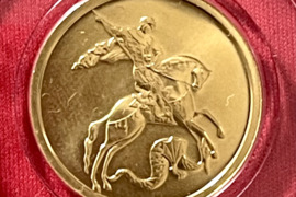 50 rublių auksinė investicinė moneta