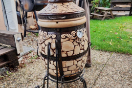 Tandoor 65L akmens krosnis | Grilio krosnis pagaminta iš ugniai atsparaus molio