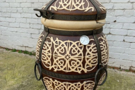Tandoor Saffron 125L | XXL kepsninė iš ugniai atsparaus molio | Rankų darbo
