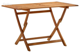vidaXL Sulankstomas sodo stalas, 120x70x75cm, akacijos masyvas