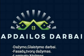 Dažymo glaistymo darbai.