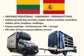 Greitas krovinių gabenimas iš Ispanijos į Lietuvą Vežame kiekvieną savaitę Daliniai ir pilni krovini