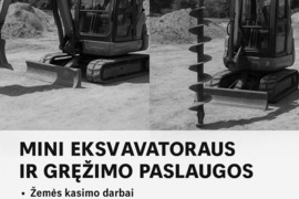 Mini ekskavatorius – pažangus sprendimas ribotose erdvėse