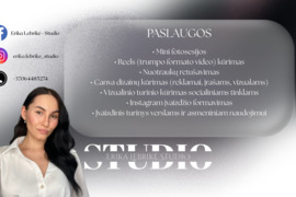 Vizualinio turinio kūrimas – fotosesijos, Reels, Canva dizainai