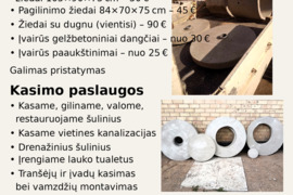 Šulinio ir kanalizacijos žiedai ,šulinių kasimas