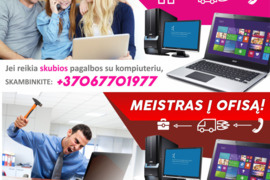 Skubus kompiuterių meistro iškvietimas į namus ir ofisą Šiauliuose