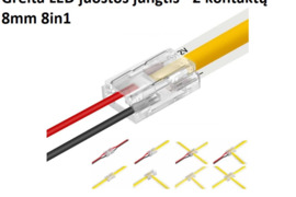 Greita LED juostos jungtis - 2 kontaktų 8mm 8in1