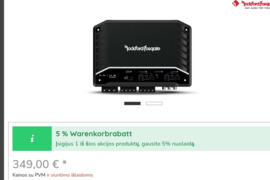 Stiprintuvas 500w Rockford fosgate r2 500x4
