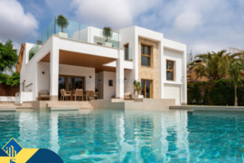 Statomi namai su privačiu baseinu, Alicante provincijoje, Orihuela Costa mieste. 5 kambariai | 227 m