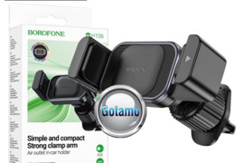 Prie grotelių tvirtinamas auto laikiklis telefonui Borofone Handle Pro