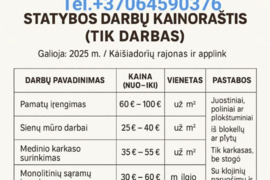 Individualių namų statyba