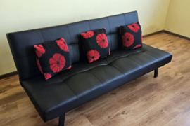 Dirbtinės odos sofa lova