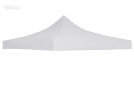 vidaXL Proginės palapinės stogas, baltos spalvos, 3x3m