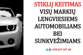 STIKLŲ KEITIMAS AUTOMOBILIAMS IR SUNKVEŽIMIAMS