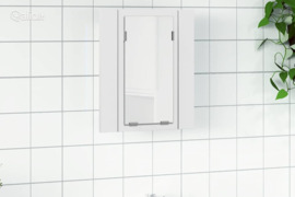 vidaXL Veidrodinė vonios spintelė su LED, balta, 40x12x45cm, akrilas