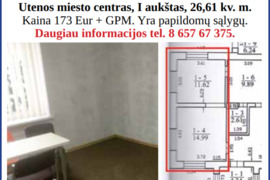Komercinės patalpos Utenos miesto centre