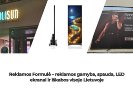 LED ekranai, reklamos gamyba, spauda visoje Lietuvoje - Reklamos-formule.com