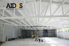 Pramoninis dažymas / Dažome sandėlius, angarus aidos.lt
