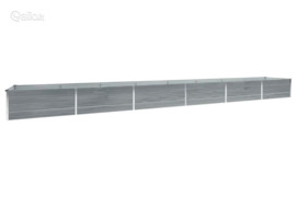 vidaXL Aukštas lovelis, pilkas, 600x80x45cm, galvanizuotas plienas