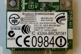 WLAN plokštė Broadcom DW1520