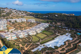 Penthouse apartamentas su bendru baseinu, Balearų salos, Ibiza. 4 kambariai | 320 m² | 900 metrų iki