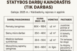 Individualių namų statyba