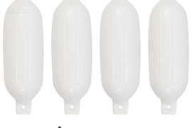 vidaXL Valties bortų apsaugos, 4vnt., baltos spalvos, 58,5x16,5cm, PVC, Kabliai
