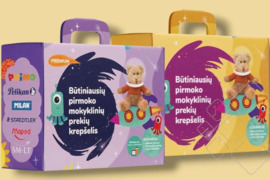Būtiniausių pirmoko mokyklinių prekių krepšeliai