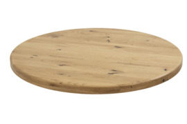 Ąžuolo stalviršis – apvalus, „rustic“ stiliaus DIY