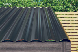 vidaXL Stogo plokštės, 12vnt., antracito, 100x36cm, cinkuotas plienas