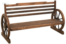 vidaXL Sodo souliukas, 142cm, eglės medienos masyvas