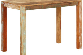 vidaXL Valgomojo stalas, 110x55x76cm, perdirbtos medienos masyvas