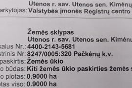 90 a sklypas Utenos r. sav.