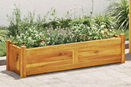 vidaXL Lovelis augalams, akacija, 100x30x25cm, aukštas