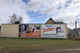 Išnuomuojamas reklaminis plotas 7x4m Panevėžyje