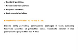 Baldų pervežimas ir perkraustimas