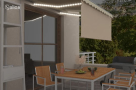 vidaXL Rankiniu būdu ištraukiama markizė, kreminė, 3,5x2,5m