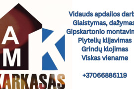 Vidaus apdailos -statybos darbai