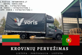 LIETUVA – Portas – LIETUVA ( PORTUGALIJA ) Teikiame profesionalias krovinių ir perkraustymo paslauga