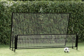 vidaXL 2-1 Futbolo vartai su atmušimo sienele, 202x104x120cm, plienas