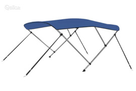 vidaXL Bimini viršaus stogelis, mėlynas, 183x140x137cm, 3 lankų rėmas, Kita