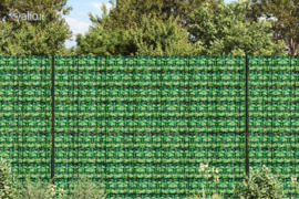 vidaXL Privatumo suteikiančios pertvaros, 4vnt., žalios, 35x0,19m, PVC