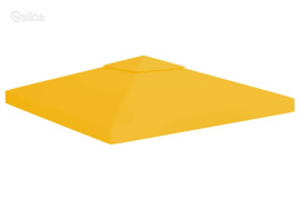 vidaXL Pavėsinės uždangalas, 2 pakopų, geltonas, 3x3m, 310 g/m²